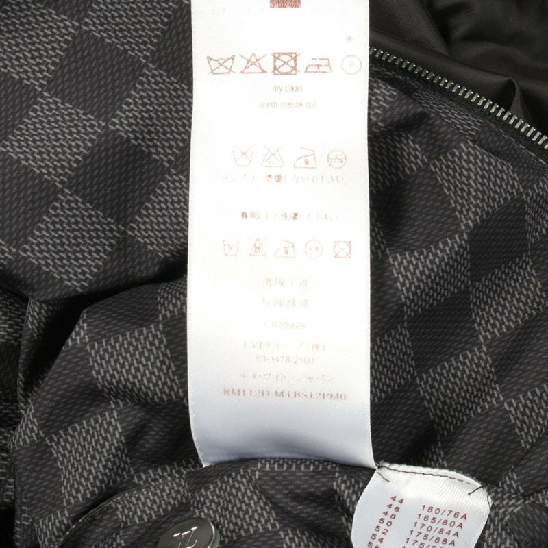 路易威登 Damier Grafitten 系列其他夾克,聚酯材質,黑色、灰色、灰色,二手男士款-4