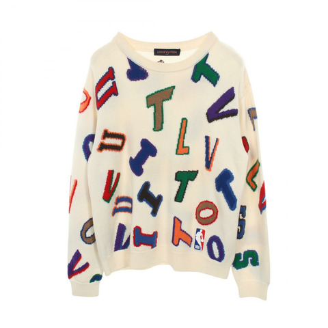 路易威登 x NBA 聯名款針織衫，RM212M，羊毛材質，白色、紅色、綠色，二手，男款 XL 碼