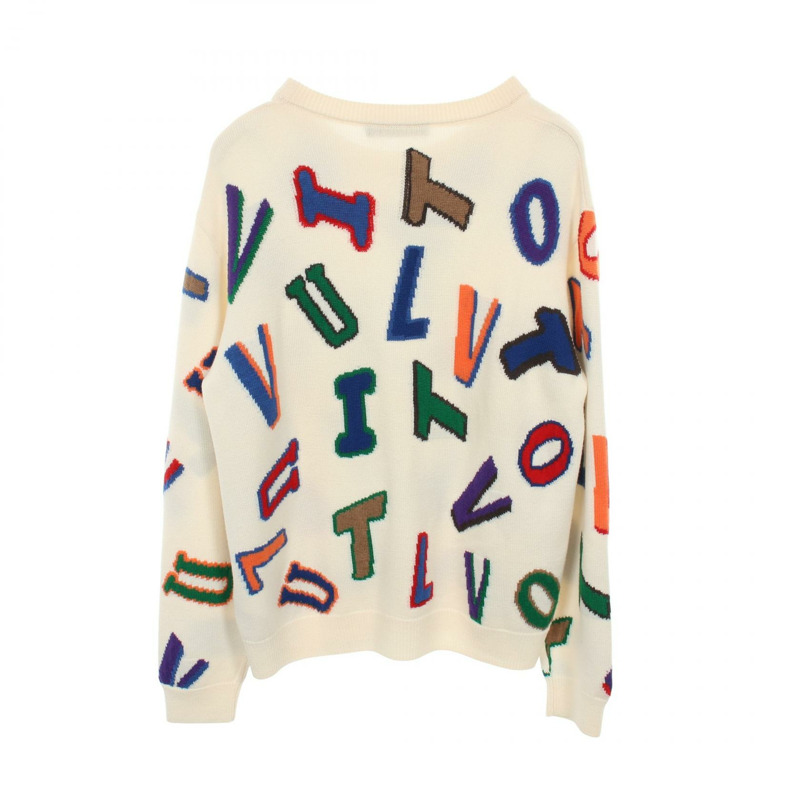 路易威登 x NBA 聯名款針織衫，RM212M，羊毛材質，白色、紅色、綠色，二手，男款 XL 碼-1