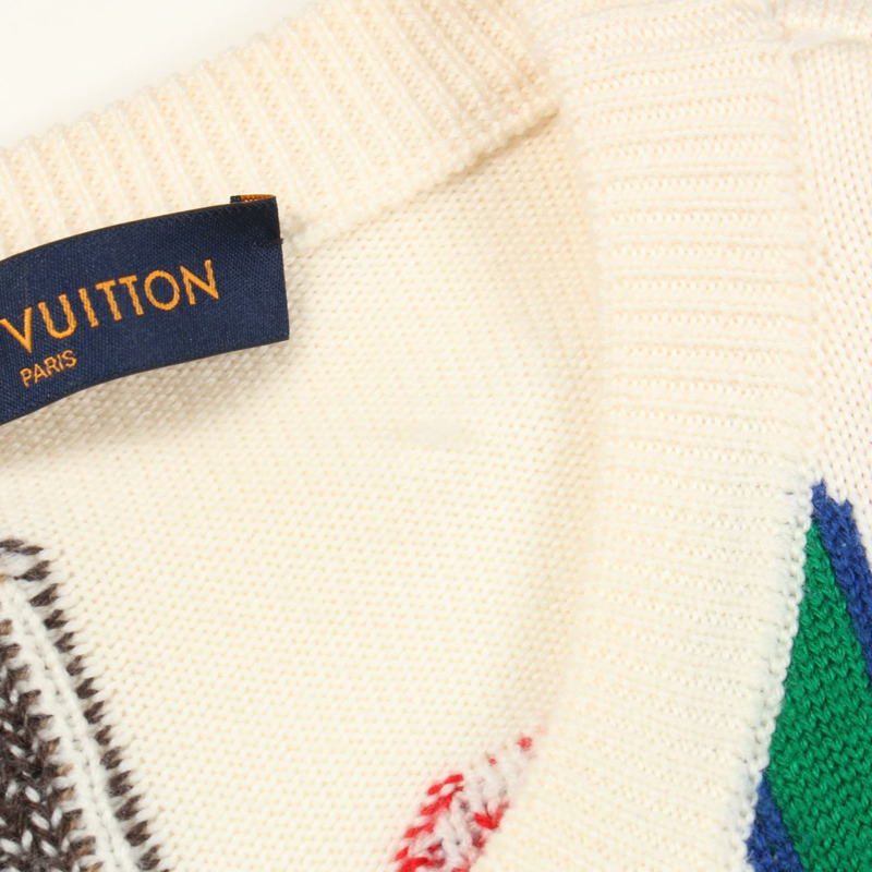 路易威登 x NBA 聯名款針織衫，RM212M，羊毛材質，白色、紅色、綠色，二手，男款 XL 碼-7