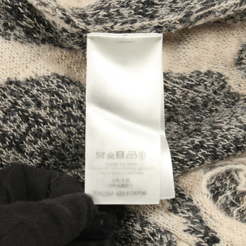 路易威登針織百慕達短褲，羊毛布料，灰色/米色，二手女款 S 碼-4