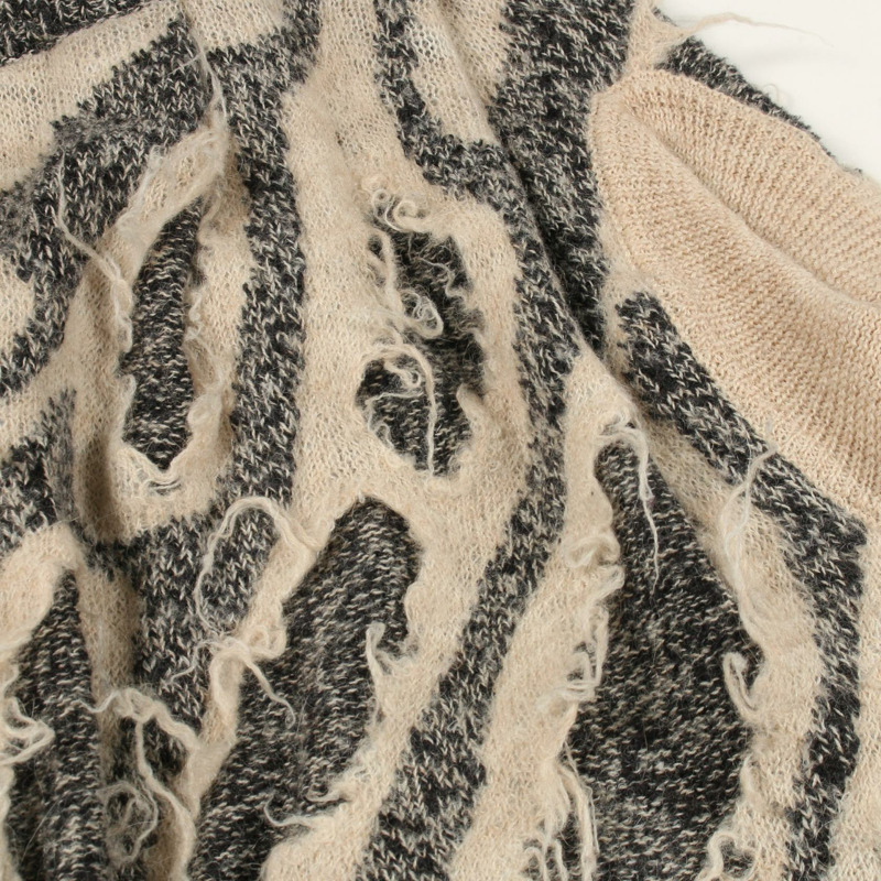 路易威登針織百慕達短褲，羊毛布料，灰色/米色，二手女款 S 碼-8