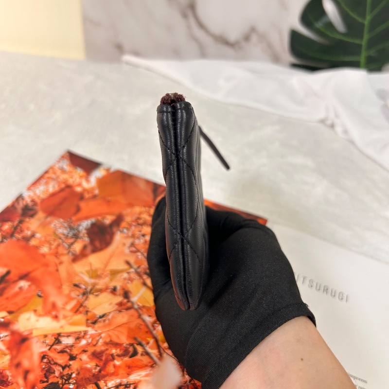 Chanel 經典 O 魚子醬皮革零錢包 17開-6