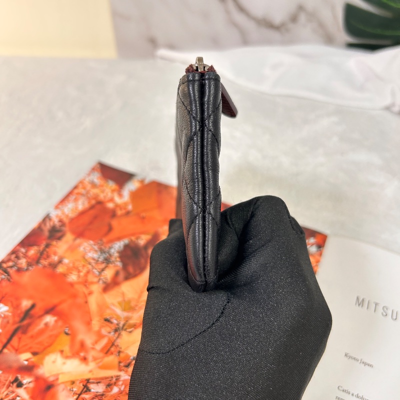 Chanel 經典 O 魚子醬皮革零錢包 17開-7