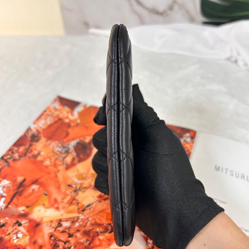 Chanel 經典 O 魚子醬皮革零錢包 17開-8