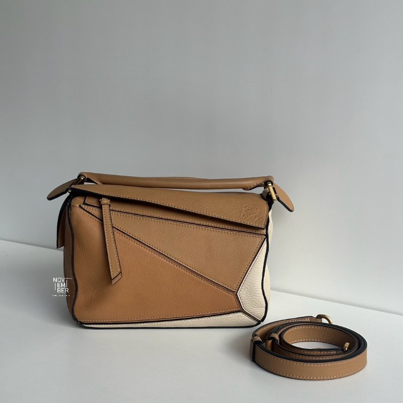 98新🫰🏻 Loewe 羅意威 Puzzle 拼色款 焦糖奶茶-2