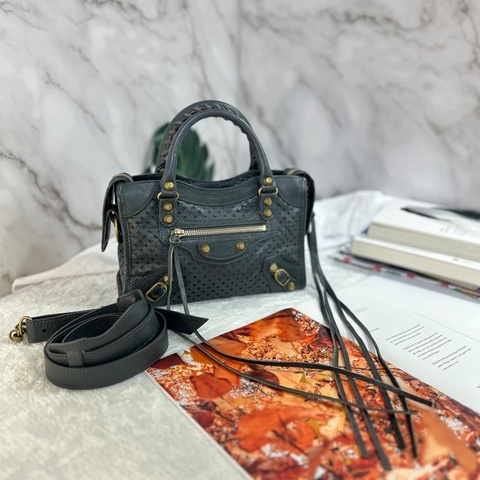 Balenciaga 經典米你機車鏤空手提包斜背包 2021年