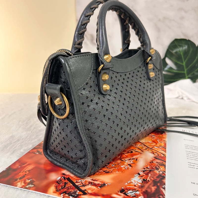 Balenciaga 經典米你機車鏤空手提包斜背包 2021年-9