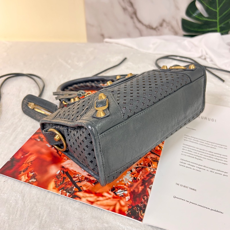 Balenciaga 經典米你機車鏤空手提包斜背包 2021年-12