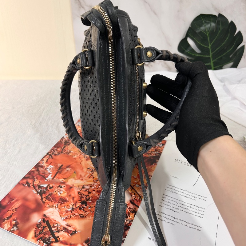 Balenciaga 經典米你機車鏤空手提包斜背包 2021年-24