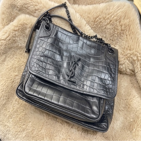 ［夢中情包］YSL niki medium 中號（黑魂版）