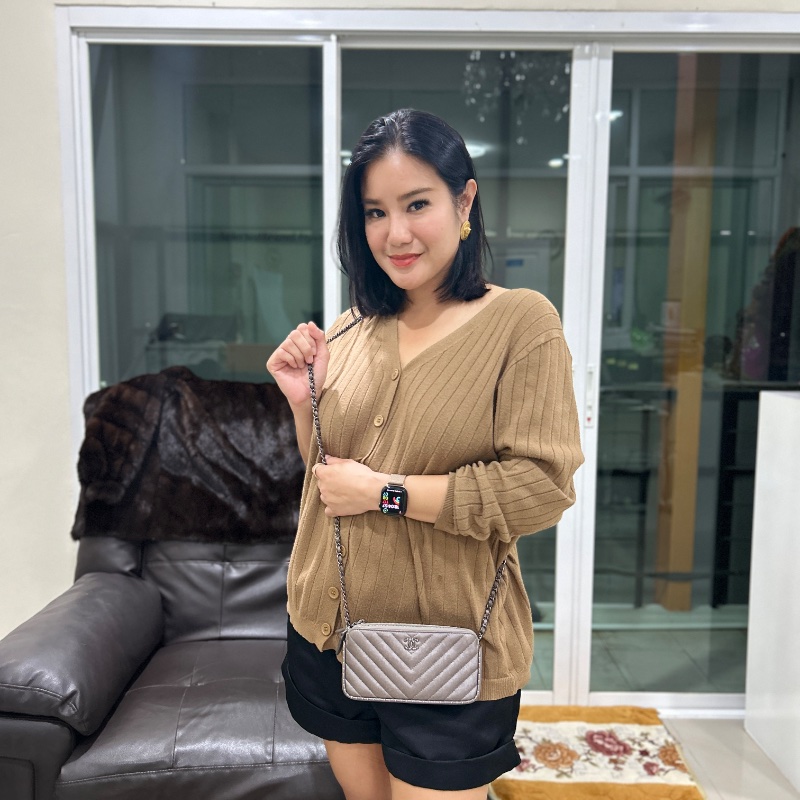 Chanel 雙拉鏈 手拿包斜背包 2018年-1