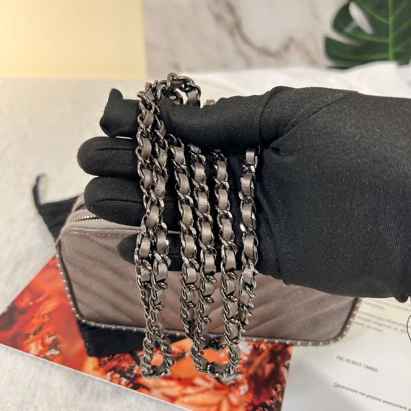 Chanel 雙拉鏈 手拿包斜背包 2018年-4