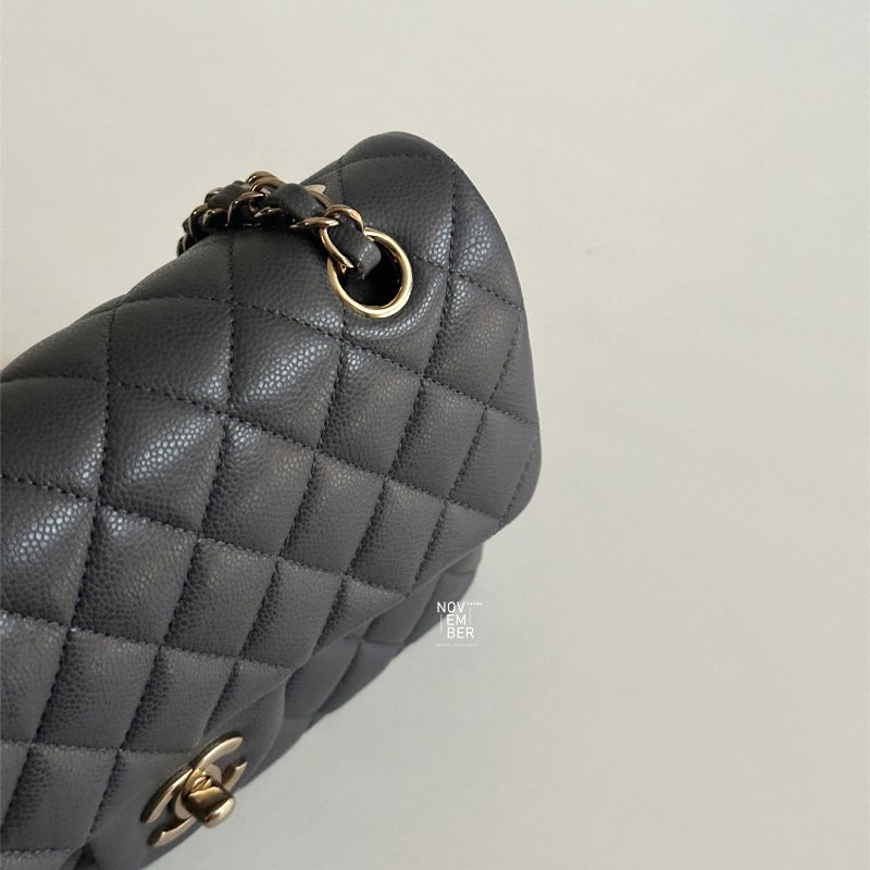 98新🫰🏻 Chanel 香奈兒 CF23 金屬灰色金釦-4