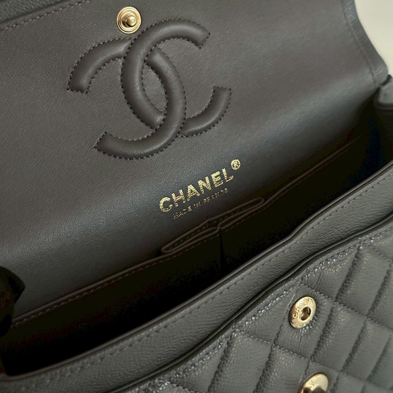 98新🫰🏻 Chanel 香奈兒 CF23 金屬灰色金釦-10
