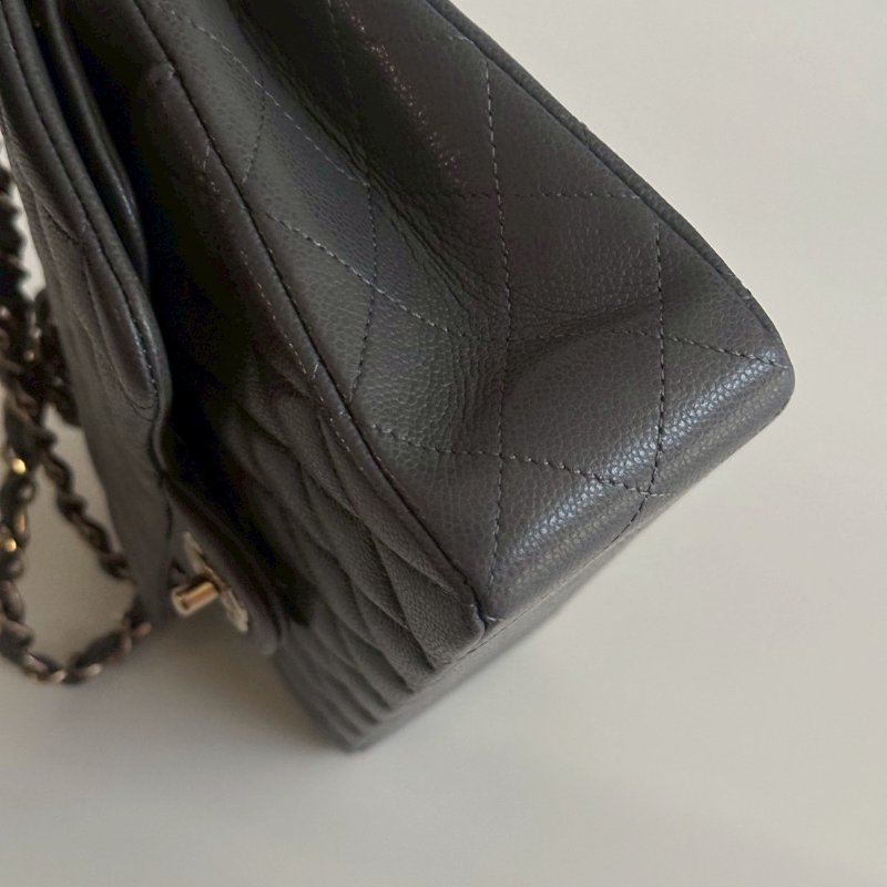 98新🫰🏻 Chanel 香奈兒 CF23 金屬灰色金釦-16