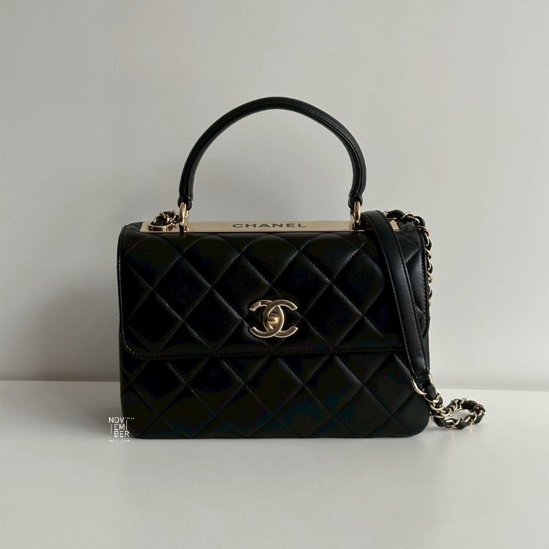 98新🖤 Chanel 香奈兒 Trendy CC 25cm 黑金-0