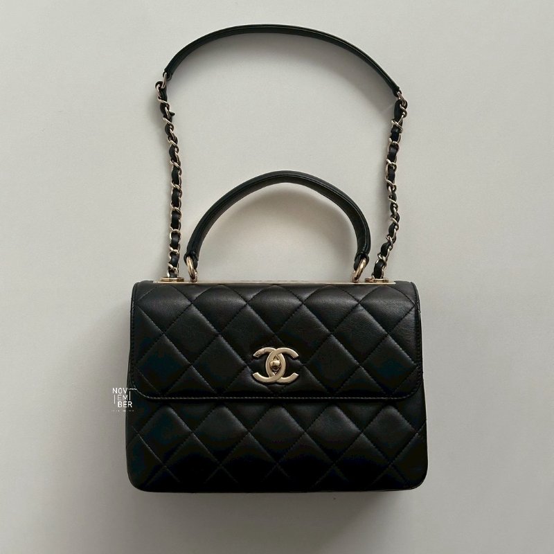 98新🖤 Chanel 香奈兒 Trendy CC 25cm 黑金-1