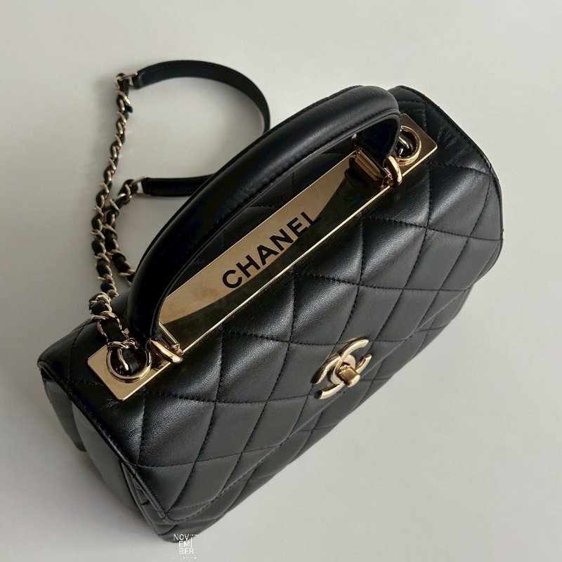 98新🖤 Chanel 香奈兒 Trendy CC 25cm 黑金-3