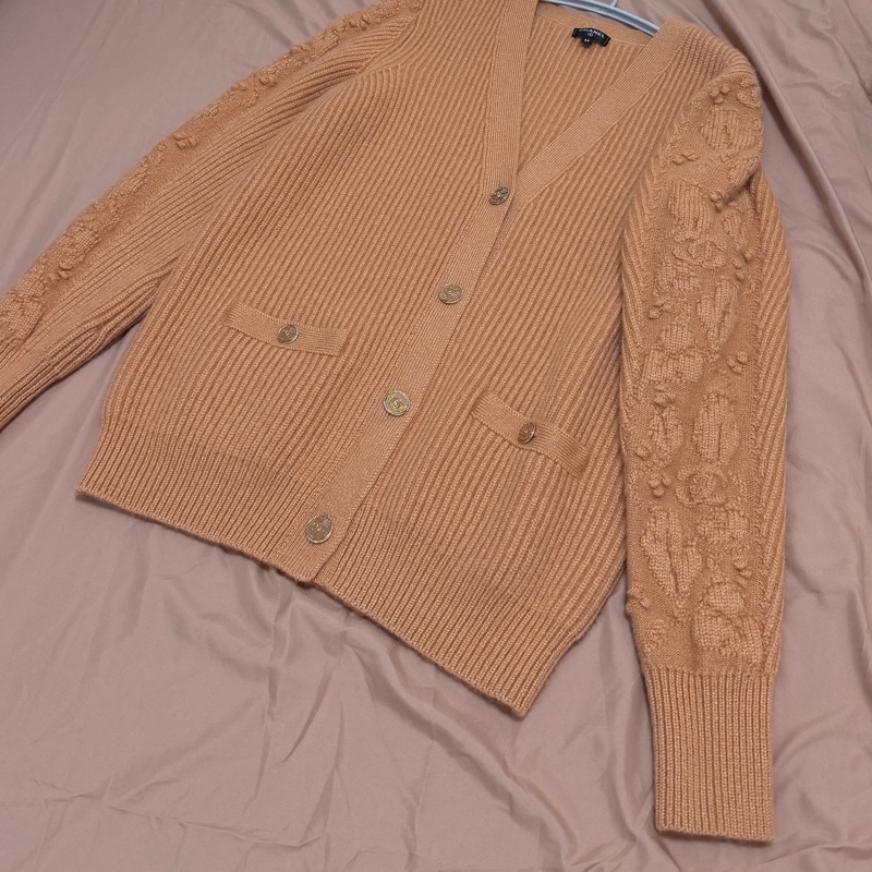 Chanel 香奈兒 21A浮雕袖子針織開襟衫 城堡系列-2