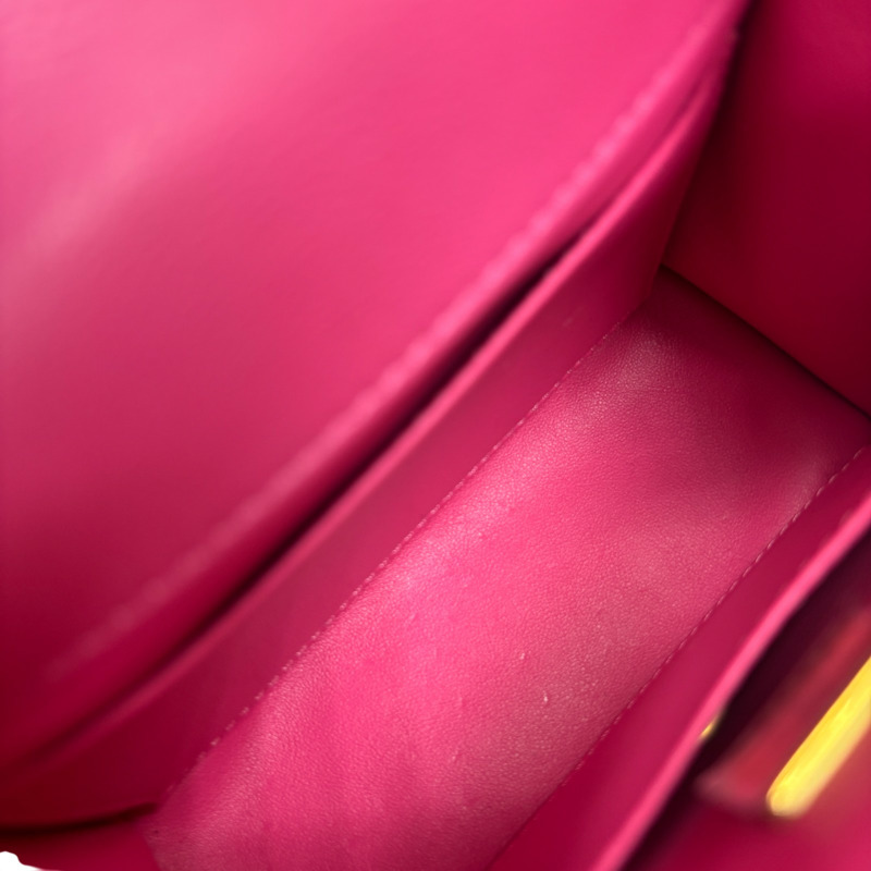 粉紅色 菱格紋 皮革 鍊帶 肩背包【CHANEL 香奈兒】-5