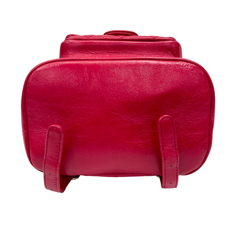 紅色 菱格紋 牛皮 DUMA 後背包【CHANEL 香奈兒】 AS2908-3