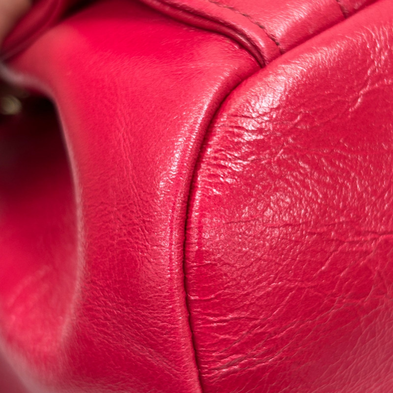 紅色 菱格紋 牛皮 DUMA 後背包【CHANEL 香奈兒】 AS2908-11