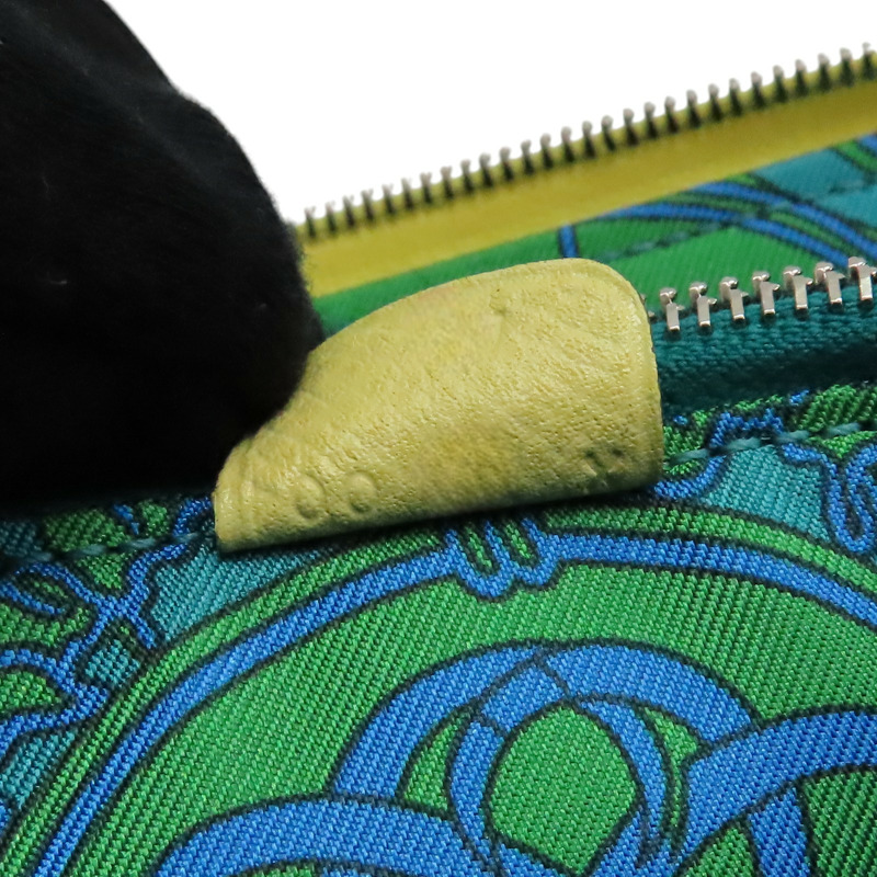 檸檬酒黃 Epsom牛皮 Silk′In Classique 拉鍊長夾 X刻 銀扣【HERMES 愛馬仕】 H085859CK-7