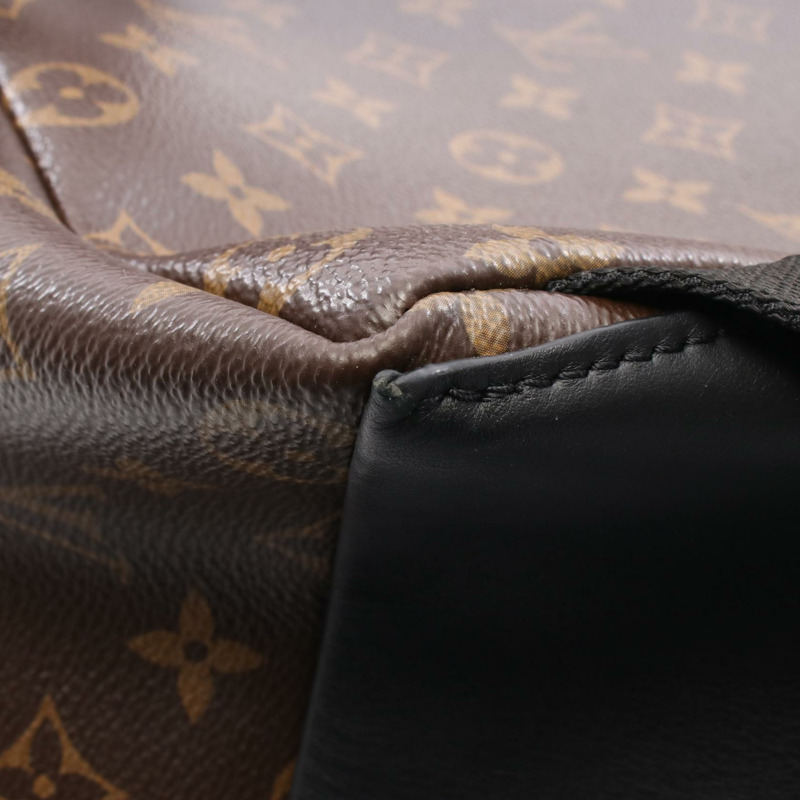 路易威登 Discovery 雙肩包 PM M46684 Monogram macassar 帆布 黑色二手-9