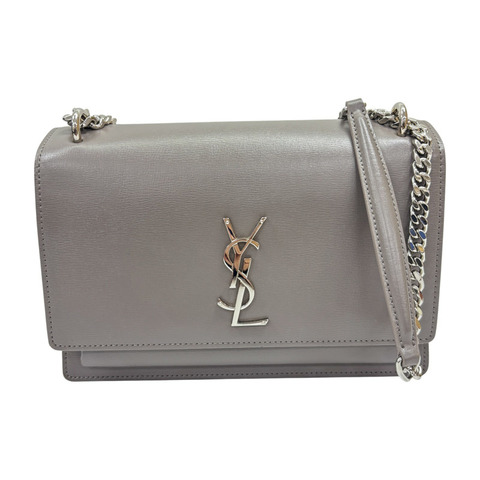灰色 牛皮 Sunset 肩背包【SAINT LAURENT YSL 聖羅蘭 】 442906