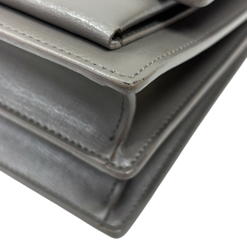 灰色 牛皮 Sunset 肩背包【SAINT LAURENT YSL 聖羅蘭 】 442906-11