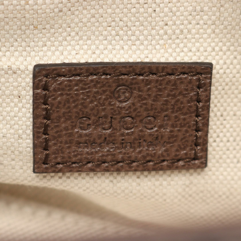 GUCCI 馬銜扣 1955 GG Supreme 單肩背包 774209 帆布皮革 米色 二手-3