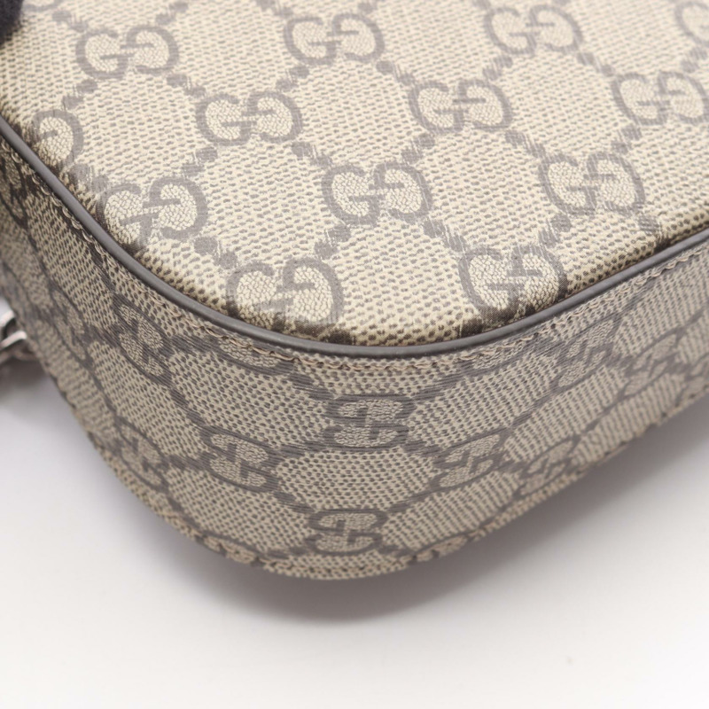 GUCCI 馬銜扣 1955 GG Supreme 單肩背包 774209 帆布皮革 米色 二手-4