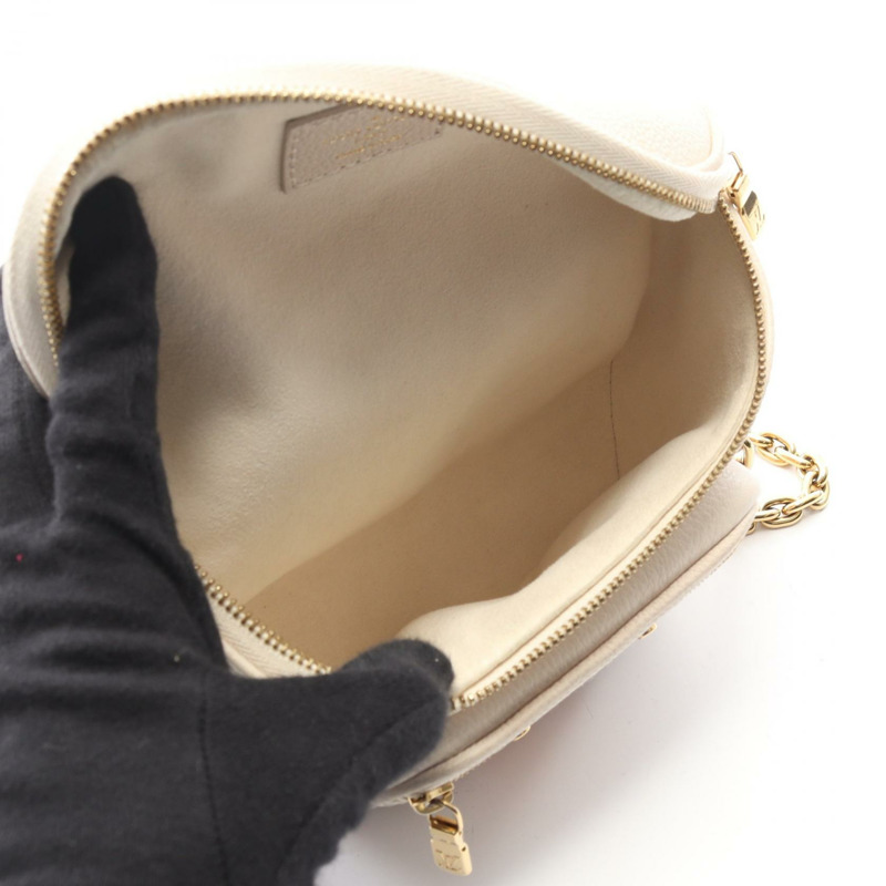 LOUIS VUITTON 迷你腰包 M82208 Monogram empreinte 米色 橙色 二手-2