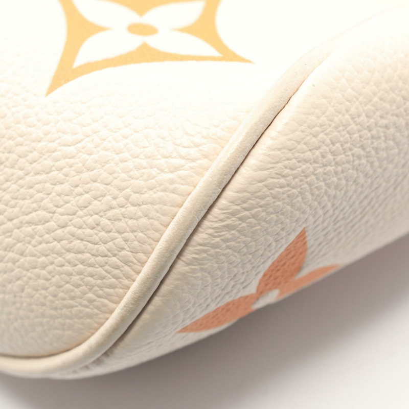 LOUIS VUITTON 迷你腰包 M82208 Monogram empreinte 米色 橙色 二手-5
