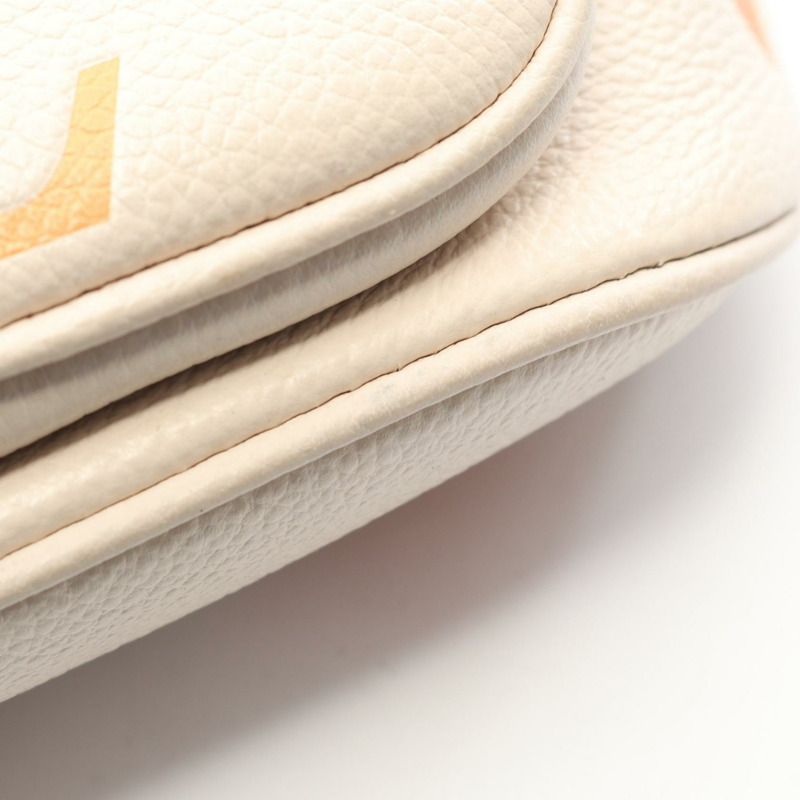 LOUIS VUITTON 迷你腰包 M82208 Monogram empreinte 米色 橙色 二手-7