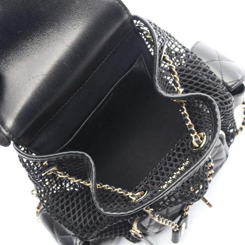 香奈兒 (CHANEL) Matelasse 雙肩包 A93748 羊皮 黑色 二手 GHW CC-2