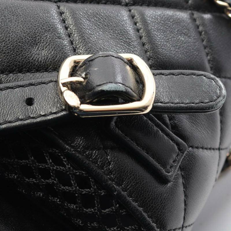 香奈兒 (CHANEL) Matelasse 雙肩包 A93748 羊皮 黑色 二手 GHW CC-9