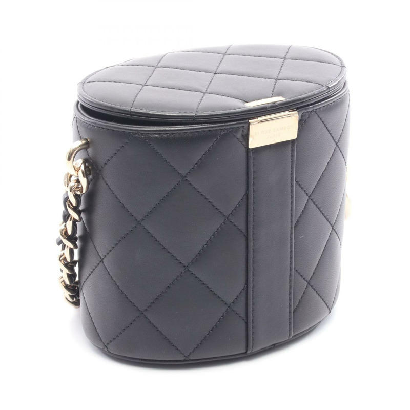 香奈兒 (CHANEL) 絎縫鏈條單肩包,羊皮材質,黑色,二手,女士款,金色五金-1