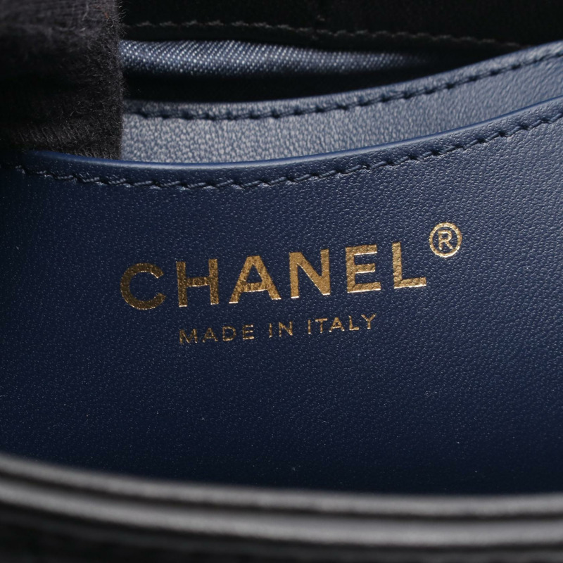 香奈兒 (CHANEL) 絎縫鏈條單肩包,羊皮材質,黑色,二手,女士款,金色五金-3