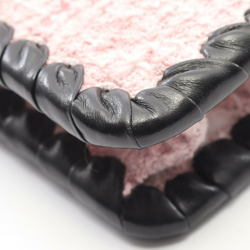 香奈兒鏈條肩背包,羊皮材質,粉紅色/黑色,二手,金色五金,CC-6