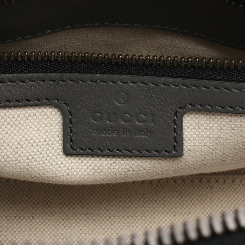 GUCCI Ophidia GG帆布單肩手提包 715771 帆布皮革黑色灰色二手-3