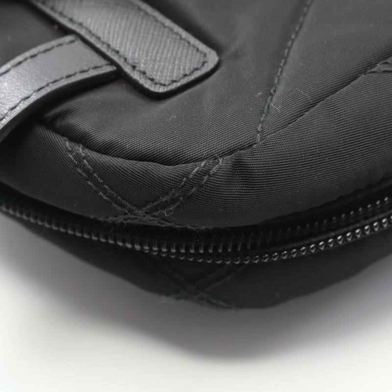 PRADA TESSUTO IMPUNTU 雙肩包，尼龍皮革材質，黑色，二手女款-5