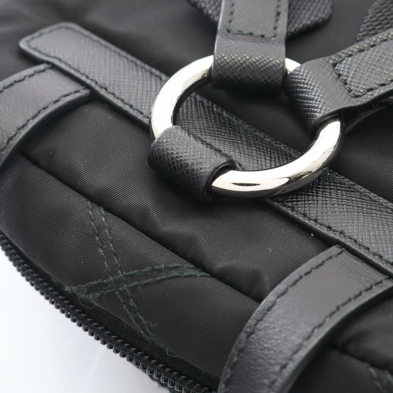 PRADA TESSUTO IMPUNTU 雙肩包，尼龍皮革材質，黑色，二手女款-6