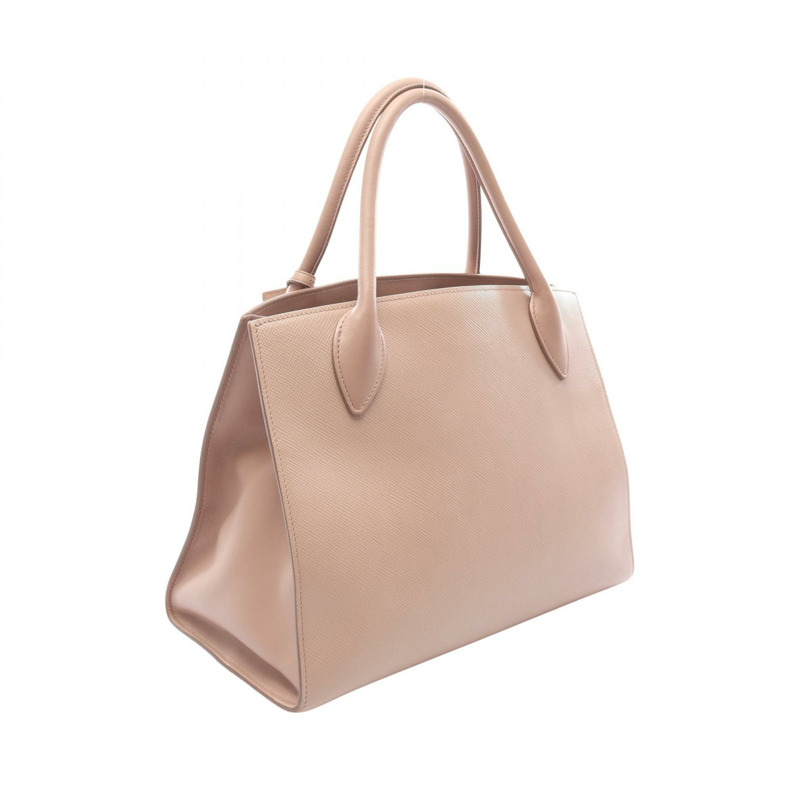 PRADA SAFFIANO CUIR C Monochrome 單肩手提包,粉紅色皮革,二手女款-1