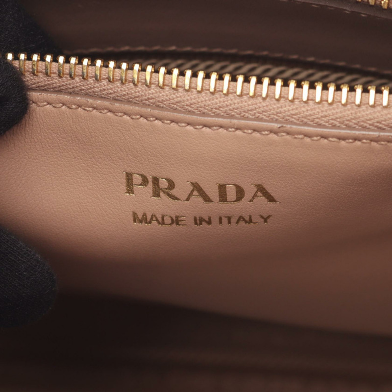 PRADA SAFFIANO CUIR C Monochrome 單肩手提包,粉紅色皮革,二手女款-3