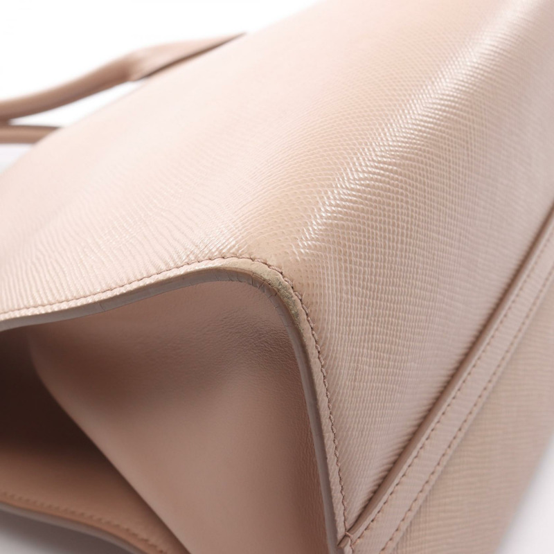 PRADA SAFFIANO CUIR C Monochrome 單肩手提包,粉紅色皮革,二手女款-5