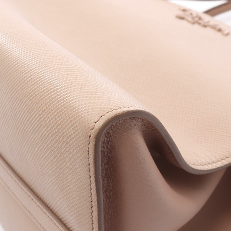 PRADA SAFFIANO CUIR C Monochrome 單肩手提包,粉紅色皮革,二手女款-6