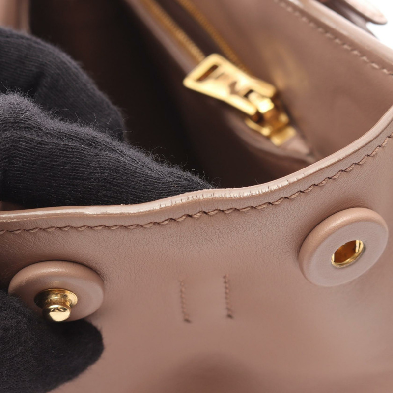 PRADA SAFFIANO CUIR C Monochrome 單肩手提包,粉紅色皮革,二手女款-13