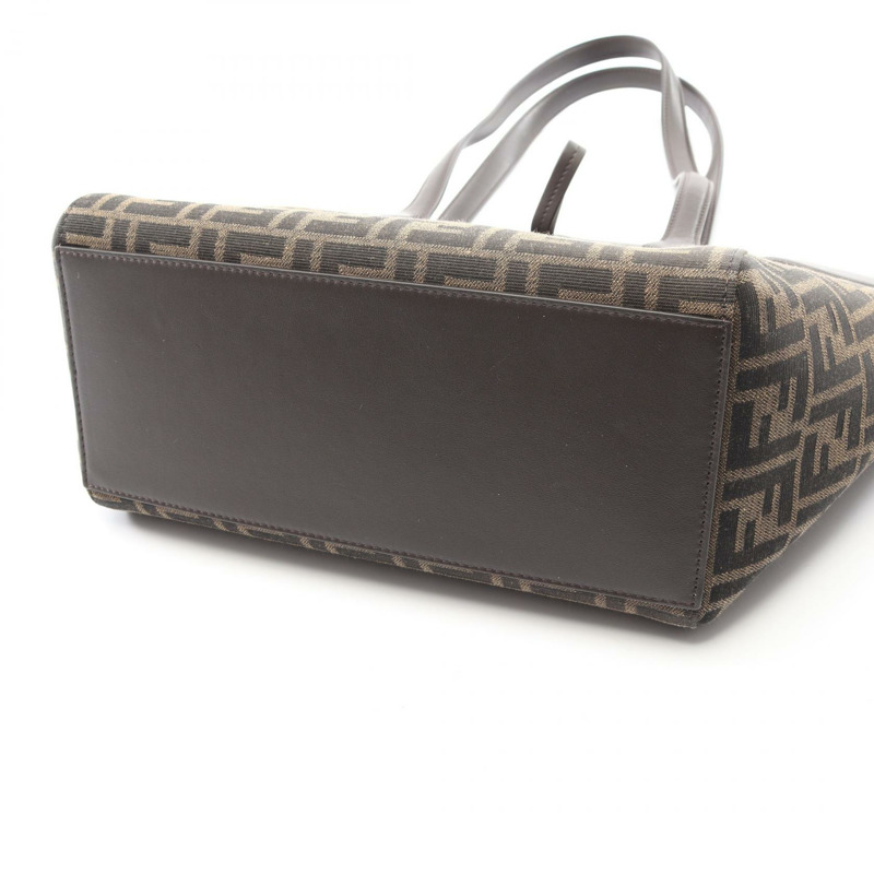 FENDI ORIGAMI 中型托特單肩包 8BH414AFPMF1GL7 帆布皮革 棕色 二手-7